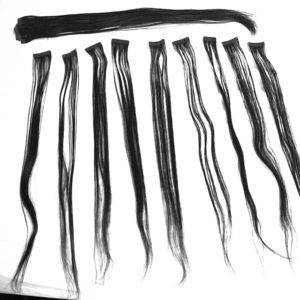 Mayvenn 50g straight tape-in hair # 1 jet black.